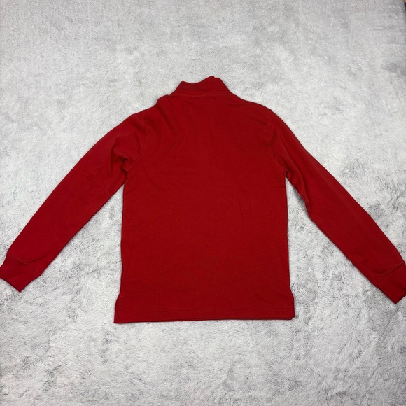 Polo Ralph Lauren Boys Red Pullover Top 1/4 Zip Pony Logo Soft Lightweight Sz 14 - Picture 6 of 8